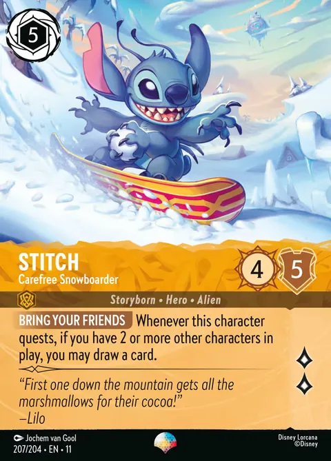 Stitch — Carefree Snowboarder