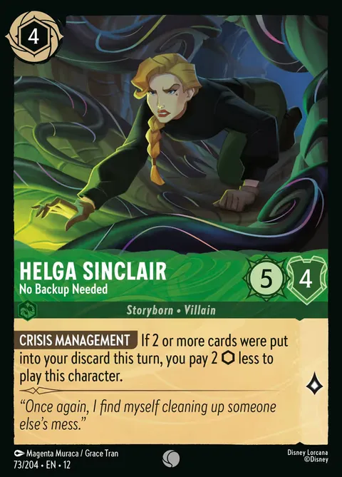 Helga Sinclair — No Backup Needed