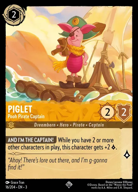 Piglet — Pooh Pirate Captain