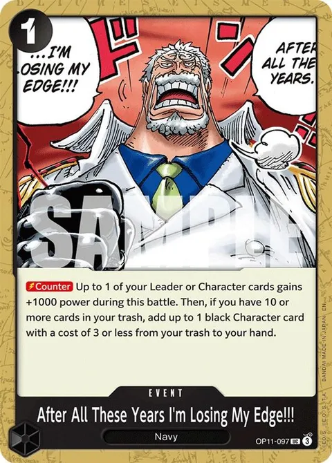 After All These Years I'm Losing My Edge!!!