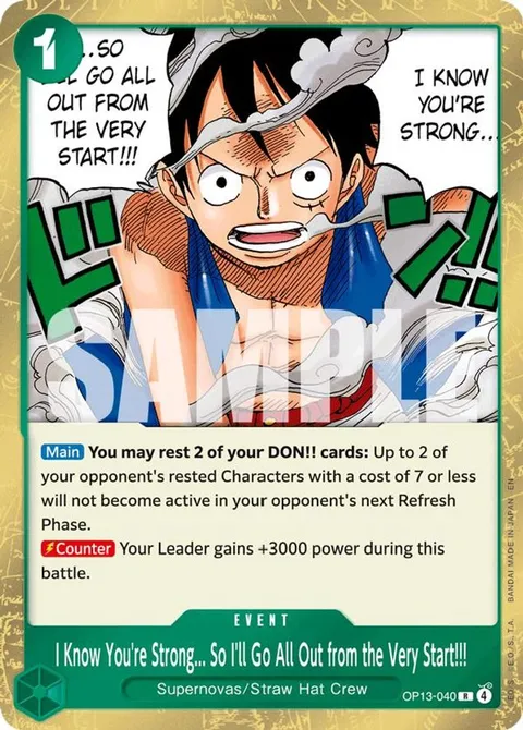 I Know You're Strong... So I'll Go All Out from the Very Start!!!